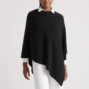 NWT cashmere poncho black QUINCE